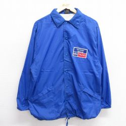 L★古着 ヒルトン 長袖 ナイロン ジャケット メンズ 90年代 90s フォード ford USA製 青 ブルー 25feb14 中古 アウター ウインドブレーカー
