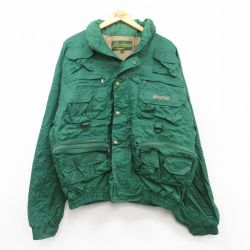 XL★古着 長袖 ナイロン ジャケット メンズ 90年代 90s Hodgman 大きいサイズ 緑 グリーン 25feb15 中古 アウター ウインドブレーカー