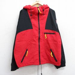XL★古着 マルボロ 長袖 ナイロン ジャケット パーカー メンズ 90年代 90s 赤 レッド 【spe】 25feb22 中古 アウター ウインドブレーカー