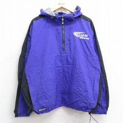 XL★古着 ホロウェイ 長袖 ハーフジップ ナイロン ジャケット パーカー メンズ 00年代 00s LAKER 紫他 パープル 25feb22 中古 アウター ウインドブレーカー