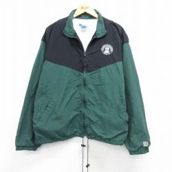 XL★古着 長袖 ナイロン ジャケット メンズ 00年代 00s BOATHOUSE 大きいサイズ 緑他 グリーン 内側メッシュ 25feb25 中古 アウター ウインドブレーカー