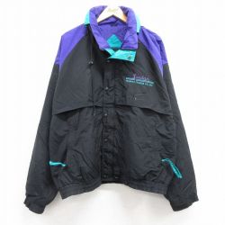 XL★古着 Dunbrook 長袖 ナイロン ジャケット メンズ 90年代 90s gandan 黒他 ブラック 25feb27 中古 アウター ウインドブレーカー