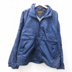 L★古着 エディーバウアー 長袖 ナイロン ジャケット メンズ 90年代 90s ラグラン 紺 ネイビー 内側メッシュ 25feb28 中古 アウター ウインドブレーカー