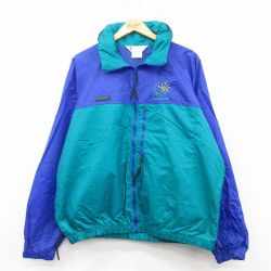 【50%OFF】XL★古着 コロンビア COLUMBIA 長袖 ナイロン ジャケット メンズ 90年代 90s BAYLINER ラグラン 紺他 ネイビー 内側メッシュ 25mar04 中古 アウター ウインドブレーカー