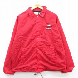M★古着 Wear Guard 長袖 ナイロン ジャケット メンズ 00年代 00s コカコーラ ラグラン 赤 レッド 25mar11 中古 アウター ウインドブレーカー