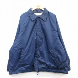 XL★古着 長袖 ナイロン ジャケット メンズ 90年代 90s ラグラン 大きいサイズ 濃紺 ネイビー 25mar14 中古 アウター ウインドブレーカー