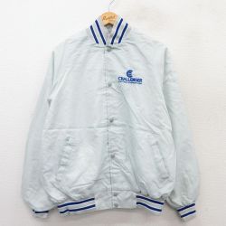L★古着 長袖 ナイロン ジャケット メンズ CHALLENGER ラグラン 薄グレー 25mar24 中古 アウター ウインドブレーカー