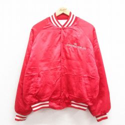 L★古着 長袖 ナイロン ジャケット メンズ 80年代 80s EL ラグラン USA製 赤他 レッド 内側キルティング 25sep04 中古 アウター ウインドブレーカー