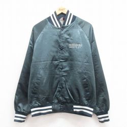 XL★古着 長袖 ナイロン ジャケット メンズ 90年代 90s セーフティ ラグラン USA製 紺 ネイビー 内側キルティング 25sep04 中古 アウター ウインドブレーカー
