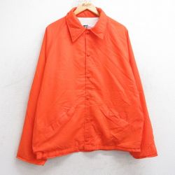 L★古着 長袖 ナイロン ジャケット メンズ 80年代 80s ラグラン USA製 オレンジ 25sep04 中古 アウター ウインドブレーカー