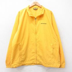 XL★古着 ランズエンド 長袖 ナイロン ジャケット メンズ 00年代 00s Structure Scan 黄 イエロー 25sep16 中古 アウター ウインドブレーカー