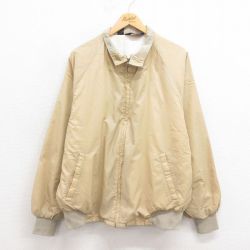 L★古着 長袖 ナイロン ジャケット メンズ 90年代 90s ラグラン USA製 ベージュ カーキ 25sep26 中古 アウター ウインドブレーカー