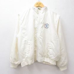 M★古着 IZOD 長袖 ナイロン ジャケット メンズ 90年代 90s GRAND FLORIDIAN 白 ホワイト 25sep26 中古 アウター ウインドブレーカー