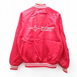 ナイロンジャケット Quality Controlled ラグラン レッド L | 古着