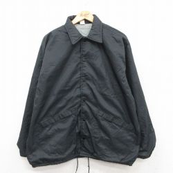 XL★古着 Dunbrooke 長袖 ナイロン ジャケット メンズ 80年代 80s USA製 黒 ブラック 25oct01 中古 アウター ウインドブレーカー