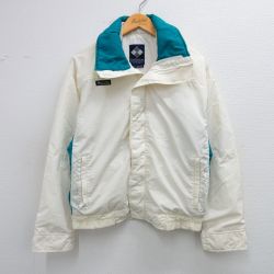 L★古着 コロンビア COLUMBIA 長袖 ナイロン ジャケット メンズ 80年代 80s 白他 ホワイト 25oct01 中古 アウター ウインドブレーカー