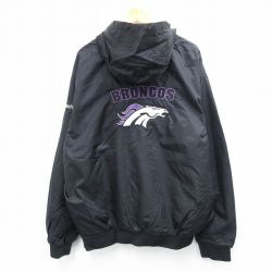 XL★古着 ホロウェイ 長袖 ハーフジップ ナイロン ジャケット パーカー メンズ 00年代 00s NFL デンバーブロンコス 刺繍 大きいサイズ 黒 ブラック アメフト スーパーボウル 25oct01 中古 アウター ウインドブレーカー