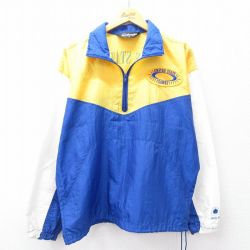 90s ハーフジップナイロンジャケット EMPIRE ネイビー L | 古着