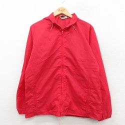 M★古着 エルエルビーン LLBEAN 長袖 ビンテージ ナイロン ジャケット パーカー メンズ 70年代 70s 赤 レッド 【spe】 25oct09 中古 アウター ウインドブレーカー