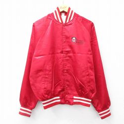 L★古着 長袖 ナイロン ジャケット メンズ 90年代 90s HEARTH ラグラン USA製 赤他 レッド 25oct14 中古 アウター ウインドブレーカー