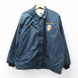 XL★古着 長袖 ナイロン ジャケット メンズ 90年代 90s シカ 大きいサイズ USA製 紺系 ネイビー 内側ボア 25oct14 中古 アウター ウインドブレーカー