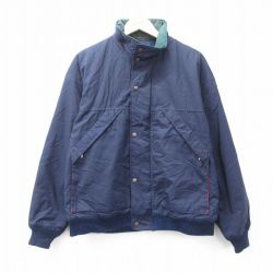 L★古着 ペンドルトン PENDLETON 長袖 ナイロン ジャケット メンズ 90年代 90s シンサレート 紺 ネイビー 内側ウール 25oct14 中古 アウター ウインドブレーカー