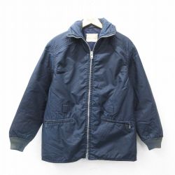 M★古着 ホワイトスタッグ 長袖 ビンテージ ナイロン ジャケット メンズ 70年代 70sタロン 紺 ネイビー 25oct14 中古 アウター ウインドブレーカー