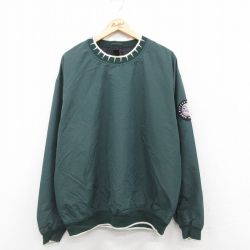 XL★古着 グレッグノーマン 長袖 ナイロン ジャケット メンズ 00年代 00s ワッペン 大きいサイズ クルーネック 緑 グリーン 25oct23 中古 アウター ウインドブレーカー
