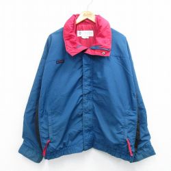 XL★古着 コロンビア COLUMBIA 長袖 ナイロン ジャケット メンズ 90年代 90s バガブー 大きいサイズ 紺系 ネイビー 25oct24 中古 アウター ウインドブレーカー