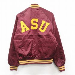 L★古着 チョークライン 長袖 ナイロン ジャケット メンズ 90年代 90s ASU ラグラン エンジ他 25nov17
