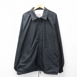 XL★古着 長袖 ナイロン ジャケット メンズ 90年代 90s 大きいサイズ USA製 黒 25nov19