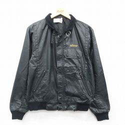 M★古着 長袖 ナイロン ジャケット メンズ 80年代 80s miDAS USA製 黒 25nov19