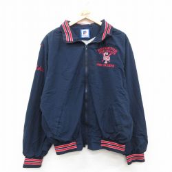 XL★古着 長袖 ナイロン ジャケット メンズ 90年代 90s CP USA製 紺他 内側メッシュ 25nov28