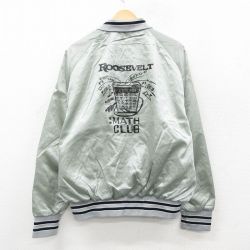 XL★古着 ヒルトン 長袖 ナイロン ジャケット メンズ 80年代 80s ROOSEVELT グレー系他【spe】 25nov28