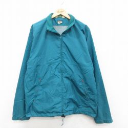 M★古着 エルエルビーン 長袖 ナイロン ジャケット メンズ 80年代 80s 青緑系 内側メッシュ 25nov28