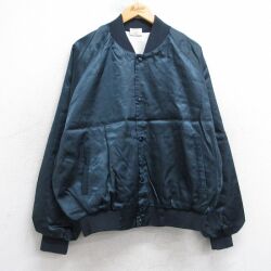 XL★古着 長袖 ナイロン ジャケット メンズ 90年代 90s ラグラン USA製 紺 25dec04