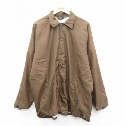 XL★古着 シアーズ 長袖 ナイロン ジャケット メンズ 80年代 80s ラグラン 茶 25dec16