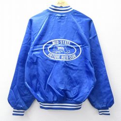 L★古着 長袖 ナイロン ジャケット メンズ 90年代 90s AUTO CLUB ラグラン USA製 青他【spe】 26jan05