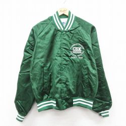 M★古着 チョークライン 長袖 ナイロン ジャケット メンズ 90年代 90s CSX ラグラン 緑 26jan10
