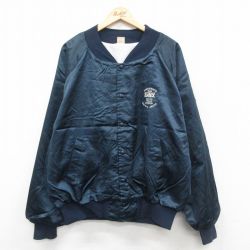XL★古着 長袖 ナイロン ジャケット 80年代 80s ENTEX ラグラン 大きいサイズ USA製 紺他 26jan13