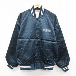 M★古着 長袖 ナイロン ジャケット メンズ 90年代 90s Burnham ラグラン USA製 紺他 26jan26