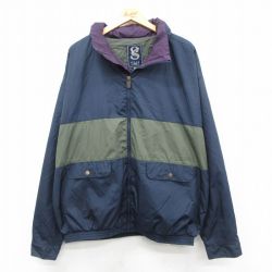 XL★古着 長袖 ジャケット メンズ 大きいサイズ 紺他 26jan26