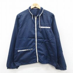 M★古着 長袖 ナイロン ジャケット メンズ 80年代 80s 紺他 26jan26