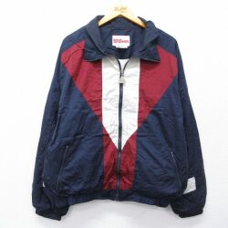 【20%OFF】ウィルソン 長袖ナイロンジャケット ネイビー XL | 古着
