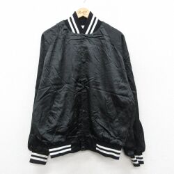 XL★古着 長袖 ナイロン ジャケット メンズ 90年代 90s ラグラン 大きいサイズ USA製 黒【spe】 26feb19