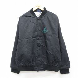 XL★古着 ヒルトン 長袖 ナイロン ジャケット メンズ 90年代 90s SCALE CLUB ラグラン 大きいサイズ USA製 黒 26feb19