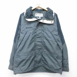 L★古着 コロンビア 長袖 ナイロン ジャケット メンズ 00年代 00s ワンポイントロゴ 緑系他 26feb24