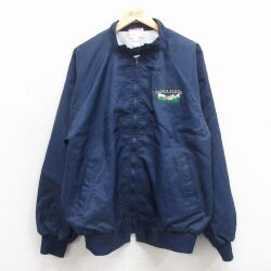 L★古着 長袖 ナイロン ジャケット メンズ 90年代 90s SANTAALICIA ラグラン USA製 紺 26mar03