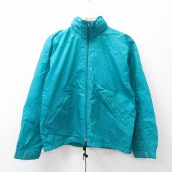 M★古着 EMS 長袖 ナイロン ジャケット メンズ 80年代 80s 青緑 内側メッシュ【spe】 26mar12