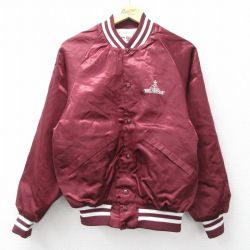 M★古着 キングルイ 長袖 ナイロン ジャケット メンズ 80年代 80s JIMMY ラグラン USA製 エンジ他【spe】 26mar12